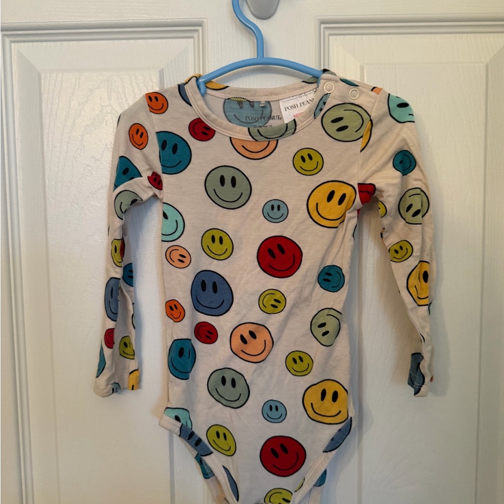 Posh Peanut bamboo Smiley Face Kids One Piece